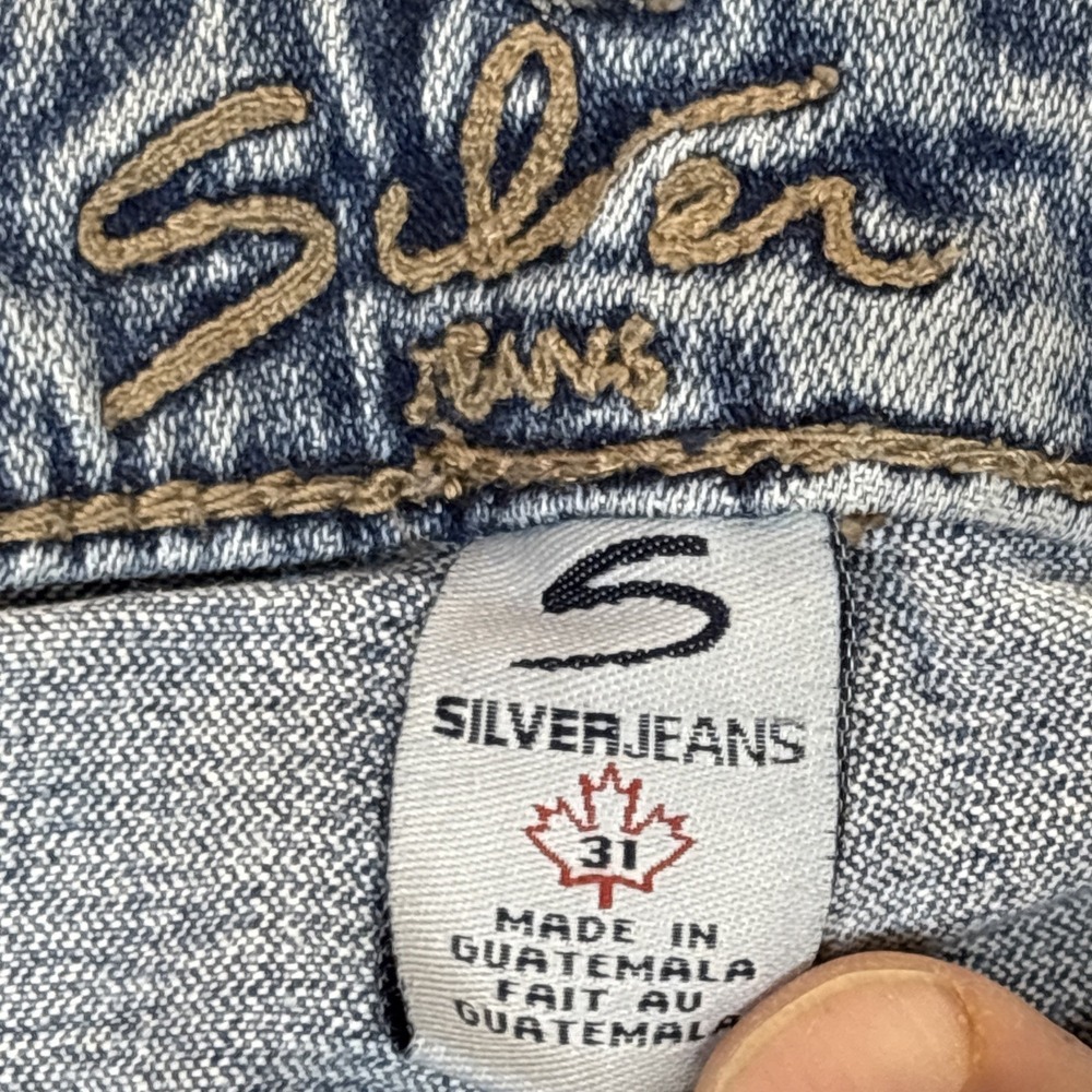 Silver Jeans Prism 31/31 Distressed Y2K Bootcut Flare Bell Bottom Low Rise - Picture 4 of 12